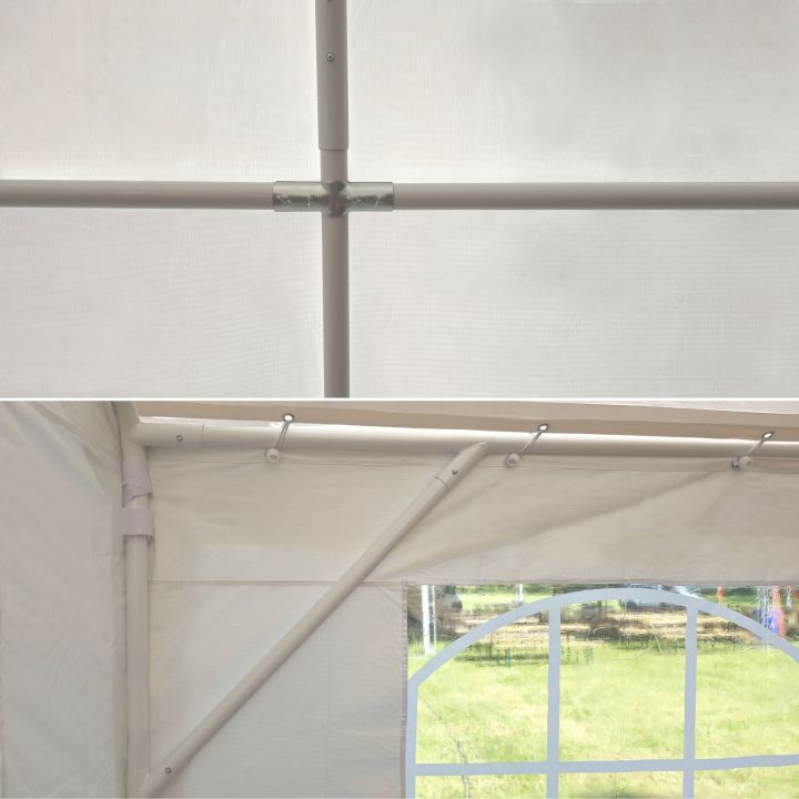 Cort alb pentru o petrecere în grădină