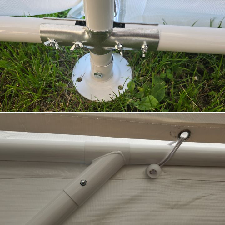 Cort de petrecere alb 4x4